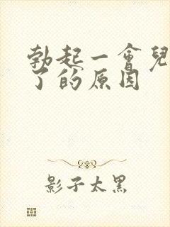 勃起一会儿就软了的原因