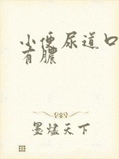 小便尿道口刺痛有脓