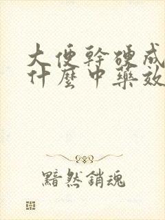 大便干硬成粒吃什么中药效果好