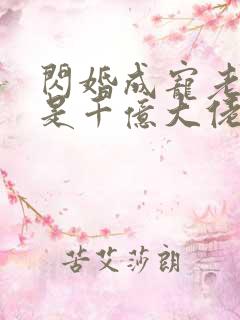 闪婚成宠老公竟是千亿大佬