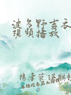 波多野吉衣在线视频播放