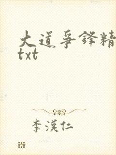 大道争锋精校版txt