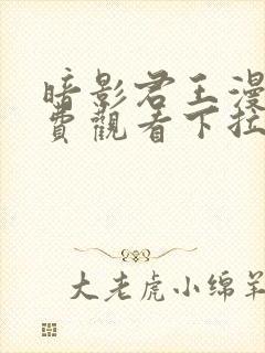 暗影君王漫画免费观看下拉式