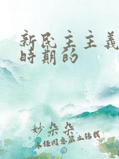 新民主主义革命时期的