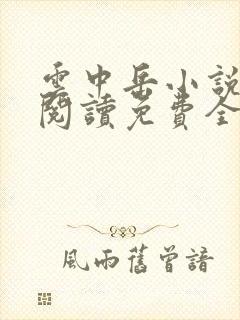 云中岳小说在线阅读免费全文