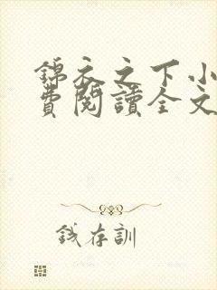 锦衣之下小说免费阅读全文无删减