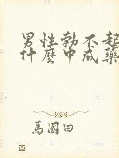 男性勃不起来吃什么中成药