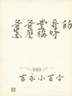 爸爸堂哥的老婆怎么称呼