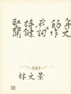 坚持,我的年度关键词作文800字