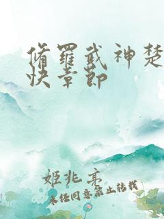 修罗武神楚枫更快章节