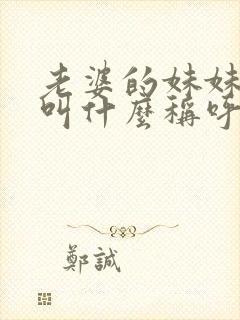 老婆的妹妹老公叫什么称呼呢