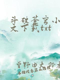 斗破苍穹小说全文下载txt