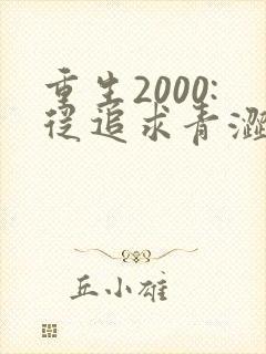 重生2000:从追求青涩校花同桌开始正