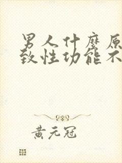 男人什么原因导致性功能不行