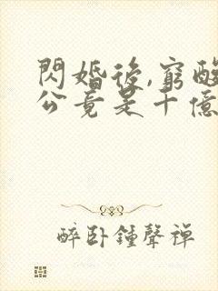 闪婚后,穷酸老公竟是千亿大佬