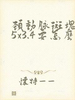 颈动脉斑块9.5x3.4要怎么治