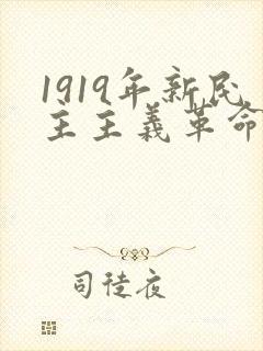 1919年新民主主义革命