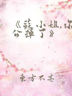 《苏小姐,你老公掉了》