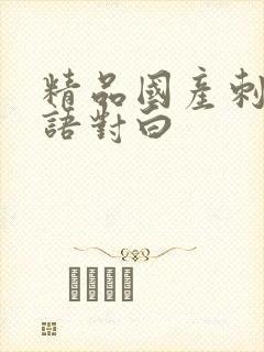 精品国产刺激国语对白