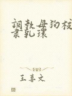 调教母狗校花奴隶乳环