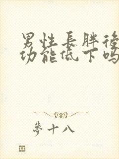 男性长胖后会性功能低下吗