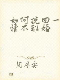 如何挽回一段感情不离婚