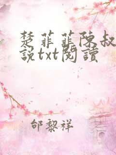 楚菲菲陈叔的小说txt阅读