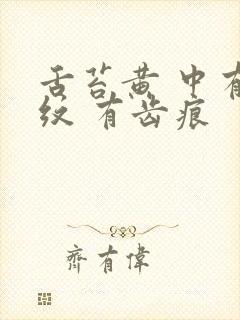 舌苔黄 中有裂纹 有齿痕