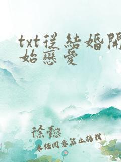 txt从结婚开始恋爱
