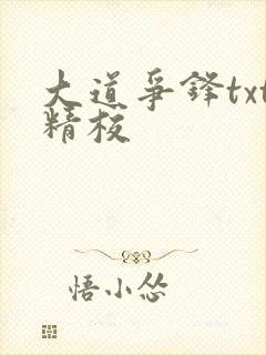 大道争锋txt精校