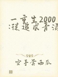一重生2000:从追求青涩校花同桌开始