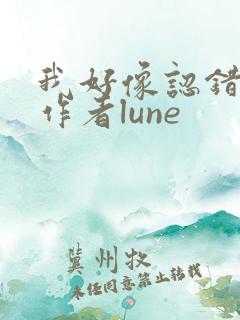 我好像认错了人作者lune