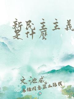 新民主主义革命是什么