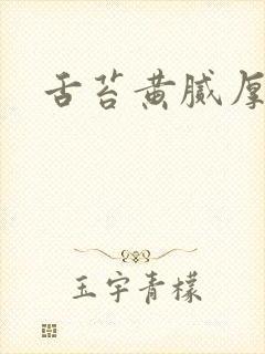 舌苔黄腻厚发暗