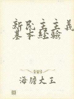 新民主主义革命基本经验