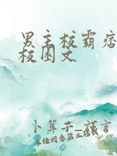 男主校霸痞帅的校园文