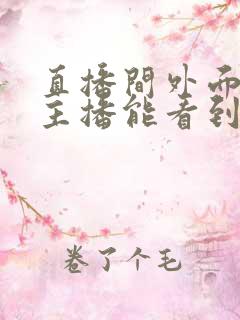 直播间外面的人主播能看到吗