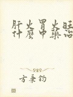 肝火胃火旺盛用什么中药治疗