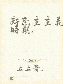 新民主主义革命时期,