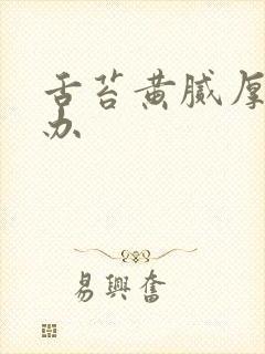 舌苔黄腻厚怎么办