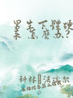 男生下体硬不起来 怎么办?