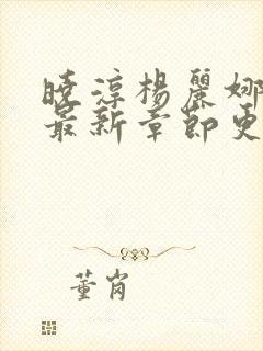 晓淳杨丽娜小说最新章节更新时间