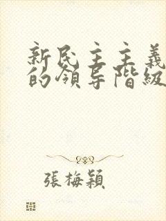 新民主主义革命的领导阶级