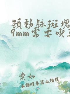 颈动脉斑块1.9mm需要吃药吗