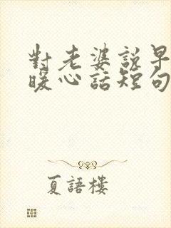 对老婆说早安的暖心话短句