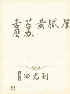 舌苔黄腻厚是怎么办