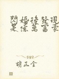 闪婚后发现老公是亿万富豪(小说)