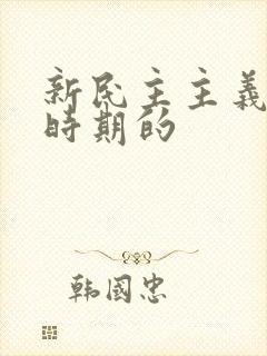 新民主主义革命时期的