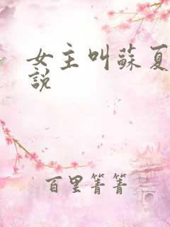 女主叫苏夏的小说
