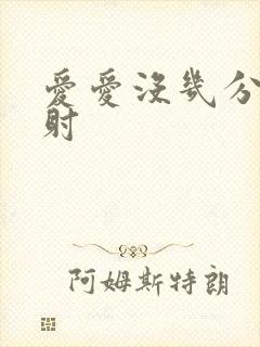 爱爱没几分钟就射